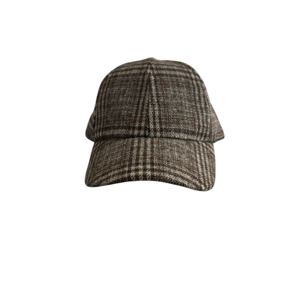 Magid Black brown plaid Hat cap